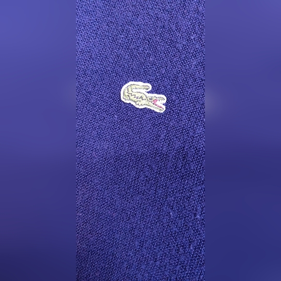 Vintage LACOSTE IZOD ALLIGATOR Pullover Sweater NAVY BLUE Men XL - Picture 11 of 11